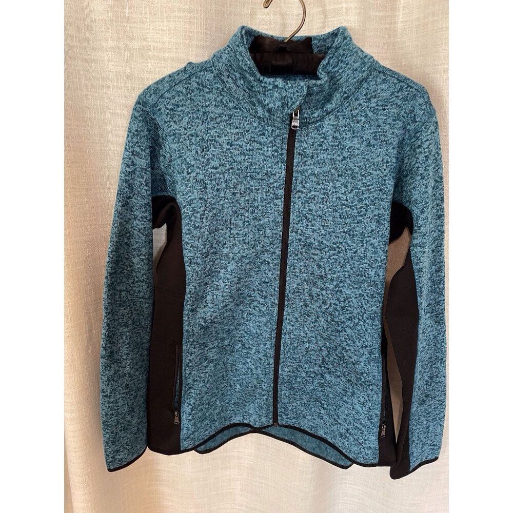 MNY Marc New York Andrew Marc Women's Knit Sweater/Jacket, H. Teal, Medium - Picture 2 of 10